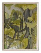 A group of three abstract works