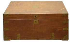 A Victorian camphorwood campaign chest
