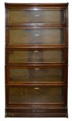 A Globe Wernicke oak sectional bookcase