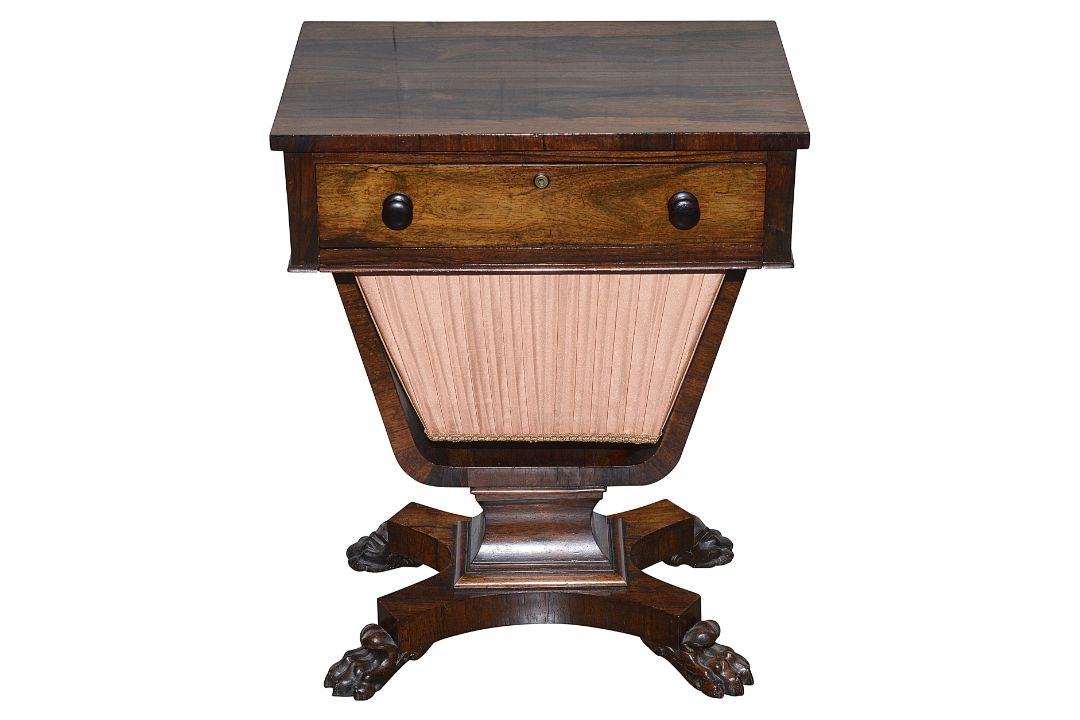 A William IV rosewood work table