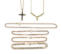 A collection of gold jewellery