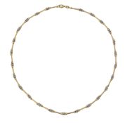 9ct yellow and white gold necklace