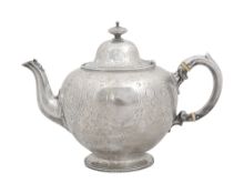 An early Victorian silver teapot