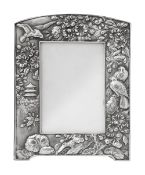 A Japanese Meiji period silver photograph frame
