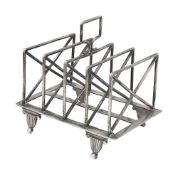 A Victorian silver toast rack