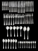 An Elizabeth II design part six setting canteen of flatware