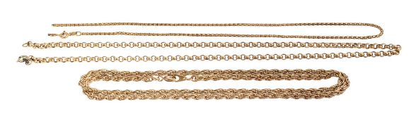 A 9ct gold trace-link chain