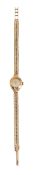 A 9ct gold Rotary manual wind ladies bracelet wristwatch
