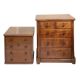 A Victorian satin birch miniature chest of drawers - Image 1 of 3
