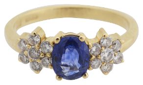 A sapphire and diamond ring