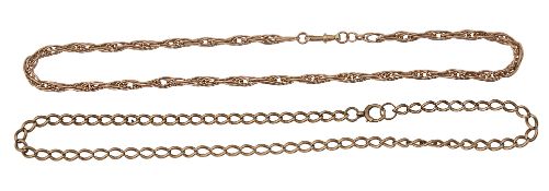 Two 9ct gold chains