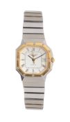 A stainless steel lady's Longines quartz calendar wristwatch