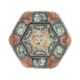 A 19th century Japanese arita porcelain hexagonal dish - Image 1 of 2
