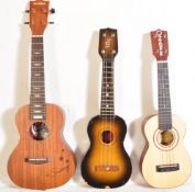 THREE RETRO VINTAGE UKULELE
