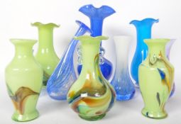ASSORTMENT OF VINTAGE STUDIO ART GLASS VASES