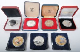 ASSORTMENT OF UK COMEMORATIVE SILVER COINS