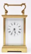 20TH CENTURY BRASS CASED CARRIAGE CLOCK