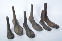 ASSORTMENT OF COBBLER CAST METAL SHOE LASTS