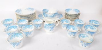 VICTORIAN BLUE & WHITE H.M WILLIAMSON & SONS CHINA TEA SET