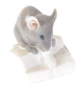 ROYAL COPENHAGEN - CERAMIC MOUSE ON SUGAR CUBES