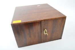 20TH CENTURY MAHOGANY COIN COLLECTORS DISPLAY BOX