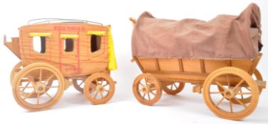 HANDMADE WOODEN WELLS FARGO COMPANY HORSE CARTS