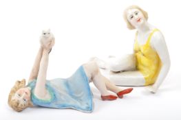 TWO 20TH CENTURY ART DECO STYLE FIGURINES