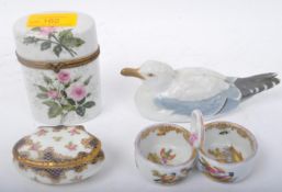 ASSORTMENT OF PORCELAIN - MEISSEN - LIMOGES - STAFFORDSHIRE