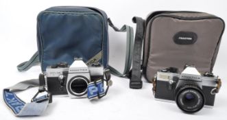 TWO VINTAGE PRAKTICA CAMERAS IN APPOINTED BAGS