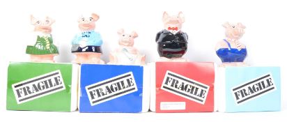 SET OF FIVE ORIGINAL WADE NATWEST PIGS