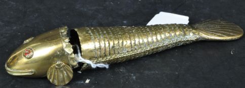 VINTAGE 20TH CENTURY JAPANESE BRASS KOI CARP MOVEMENT