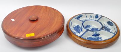 VINTAGE JAPANESE IMARI LAZY SUSAN TOGETHER WITH ANOTHER