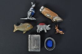 EARLY 20TH CENTURY VESTA CASES & PIN CUSHIONS