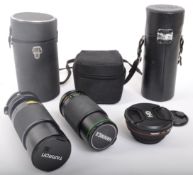 ASSORTMENT OF RETRO VINTAGE PHOTOGRAPHIC EQUIPMENT LENSES