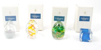 FOUR CAITHNESS NOS GLASS PAPERWEIGHTS