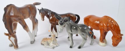 20TH CENTURY PROCELAIN HORSE STATUE FIGURINES