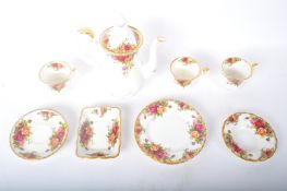 VINTAGE ROYAL ALBERT COUNTRY ROSES BONE CHINA TEA SERVICE