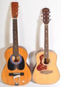 TWO RETRO VINTAGE ACOUSTIC GUITARS