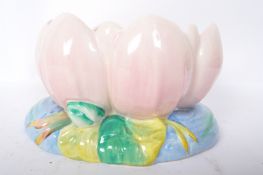 ART DECO CERAMIC CLARICE CLIFF LILY PAD SHAPED VASE