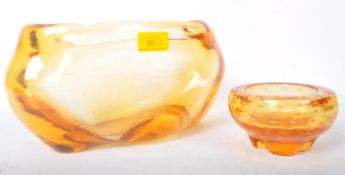 MID CENTURY AMBER GLASS WHITEFRIARS - JAMES HOGAN