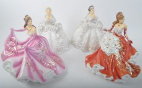 THE ENGLISH LADIES CO - FOUR BONE CHINA FIGURES - NOS