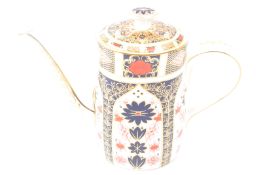 CONTEMPORARY ROYAL CROWN DERBY OLD IMARI COFFEE POT