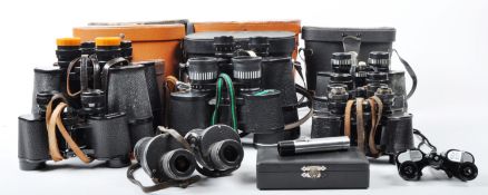 MIXED COLLECTION OF VINTAGE BINOCULARS