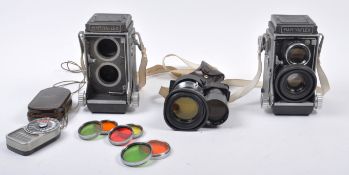 TWO VINTAGE MAMIYAFLEX TWIN LENS CAMERAS