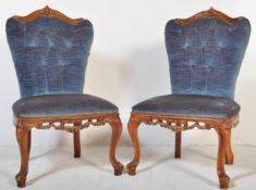 PAIR OF 20TH FRENCH LOUIS XV FAUTEUIL LOUNGE CHAIRS