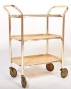 RETRO 1960'S GILT METAL BUTLERS HOSTESS SERVING TROLLEY