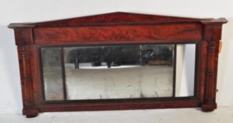 VICTORIAN 19TH CENTURY OVERMANTEL TRIPTYCH MIRROR