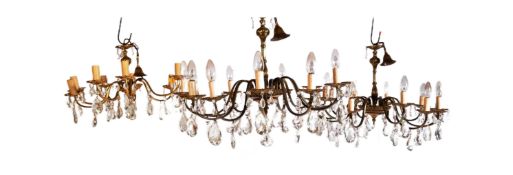 SET OF THREE CHANDELIER CEILING LIGHT FIXTURES