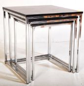 RETRO VINTAGE CHROME NEST OF TABLES