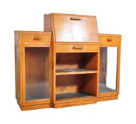 VINTAGE 20TH CENTURY CIRCA 1940S OAK BUREAU BOOKCASE